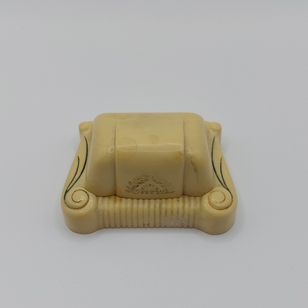Vintage Dennison Art Deco Celluloid Velvet Lined Presentation Ring Box
